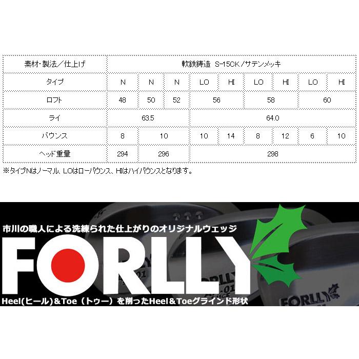 ヘッド単体 FORLLY フォーリー ウェッジ サテンメッキ AA-01 市川の