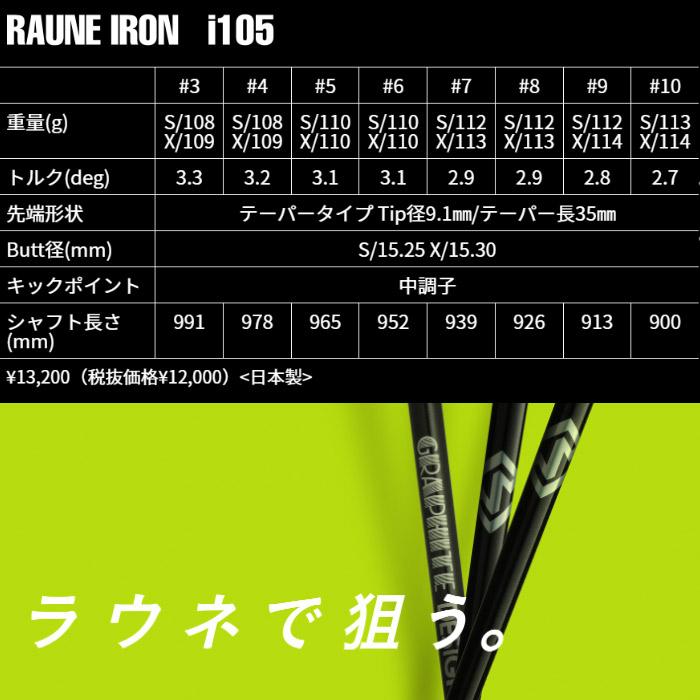 RAUNE IRON ラウネ i105(S) 5-PW/6本セット