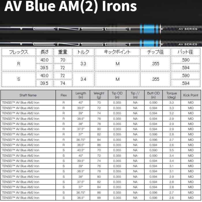 三菱ケミカル TENSEI AV BLUE AM2 IRON US テンセイ ブルー AM(2 