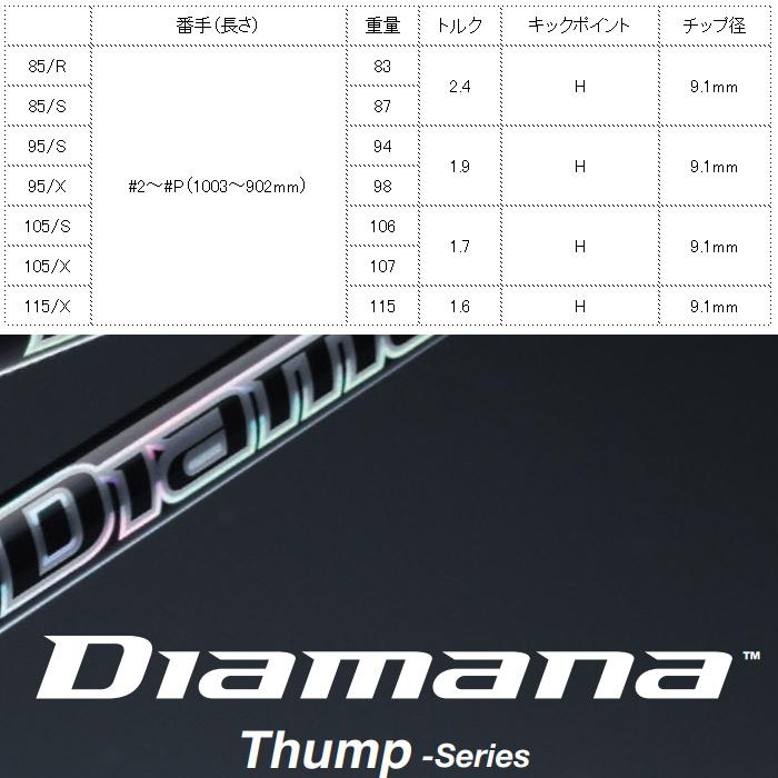 三菱ケミカル Diamana Thump IRON アイアンシャフト ディアマナ サンプ