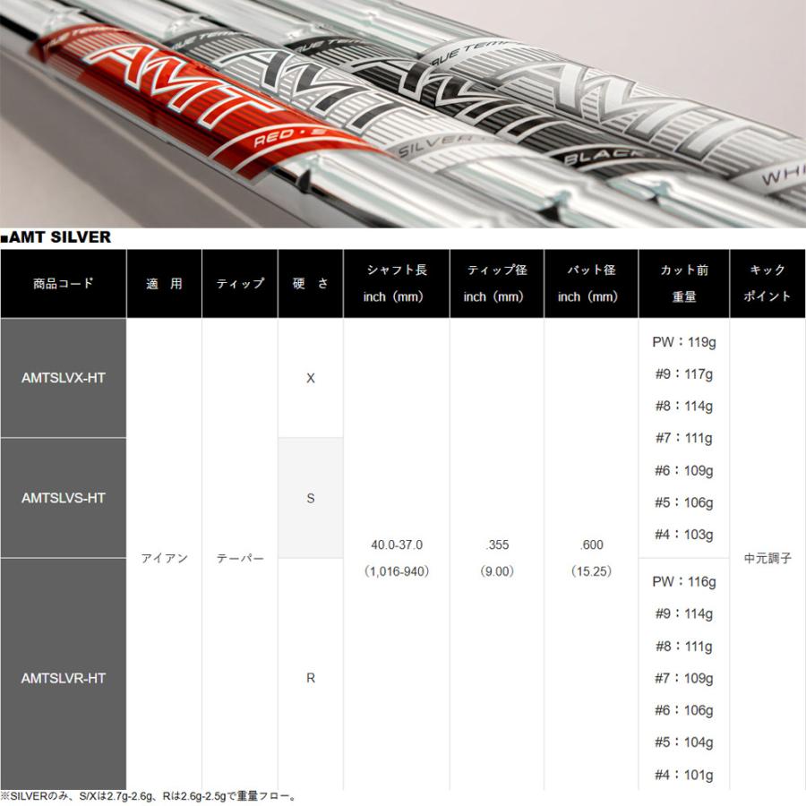 AMT silver S200 P-6 5本セット TRUE TEMPER（トゥルーテンパー） TRUE TEMPER 2025年モデル AMT