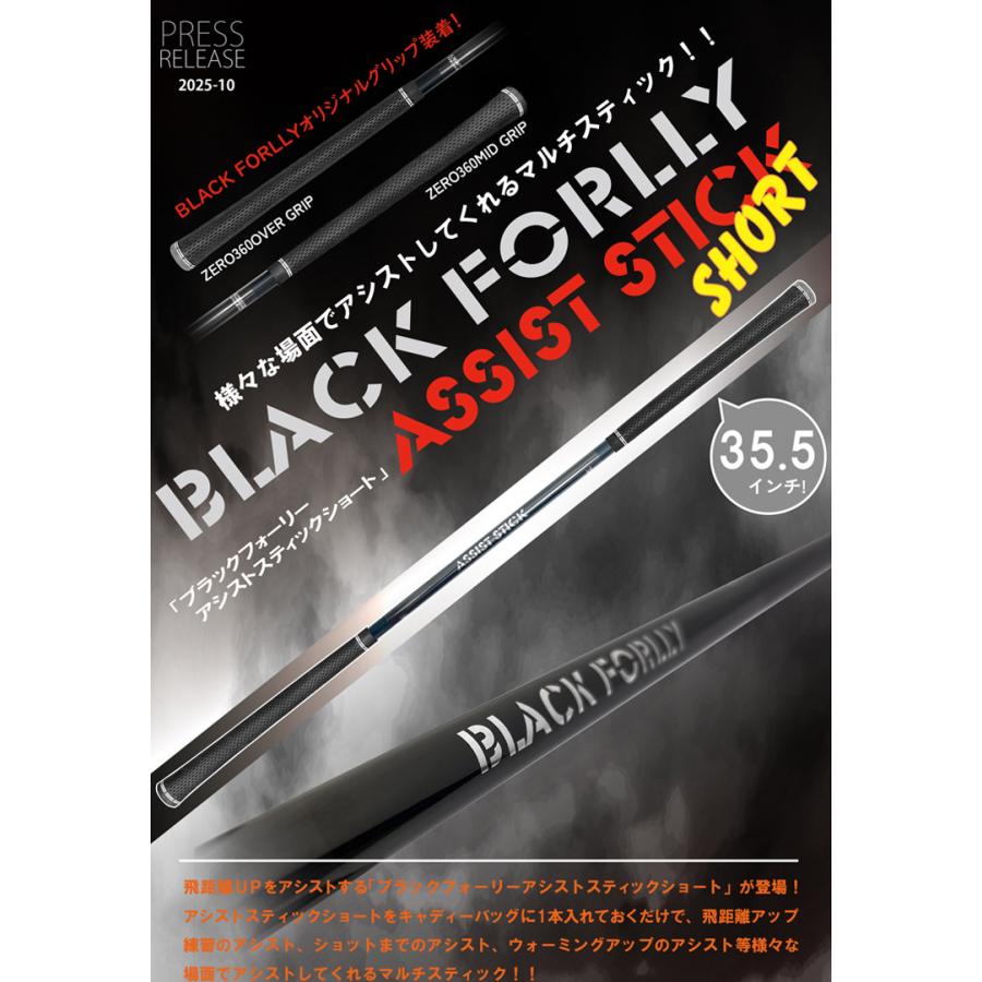 しなり感ゼロ BLACK FORLLY ASSIST STICK ブラック フォーリー