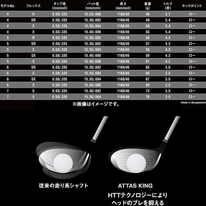 ピンG400用スリーブ付シャフト USTマミヤ アッタス キング ATTAS KING ATTAS13 日本仕様|teeolive|02
