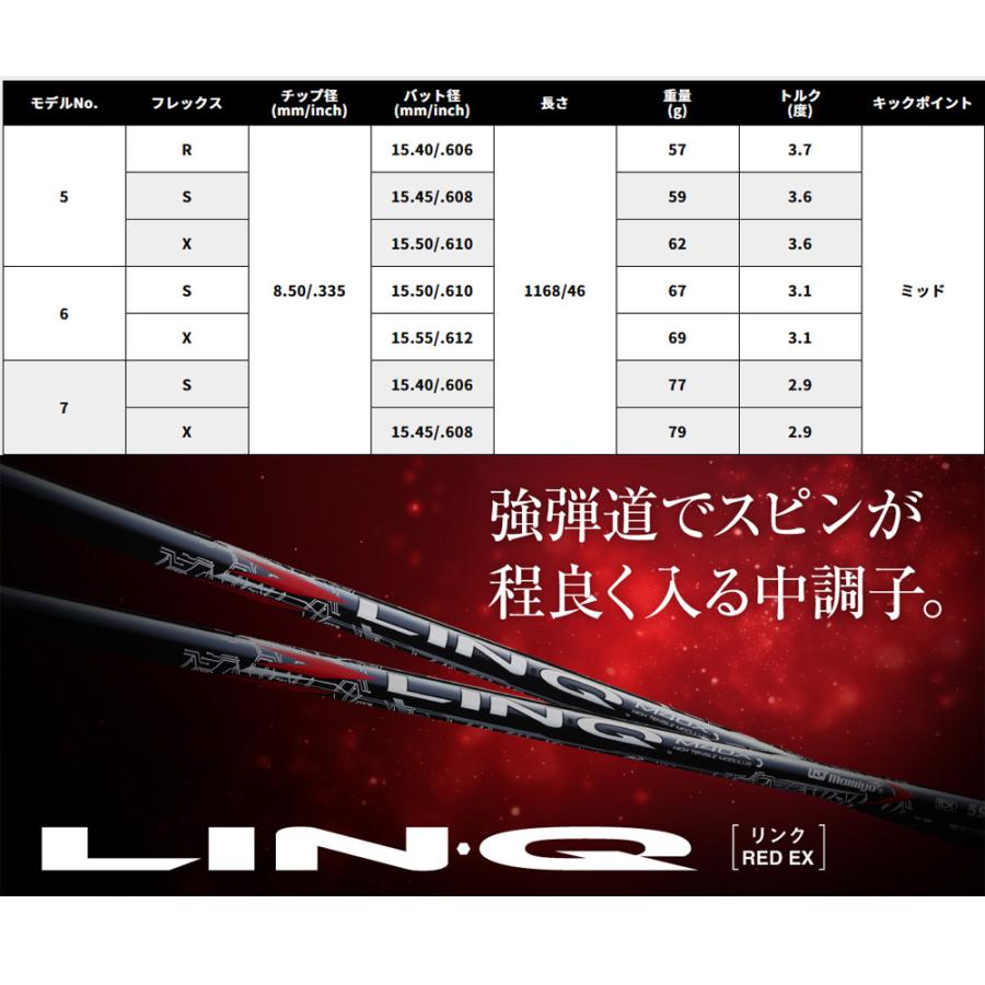 テーラーメイド スリーブ付USTマミヤ LIN-Q RED EX 5R シャフト テーラーメイド用US純正スリーブ付シャフト USTマミヤ リンク レッド