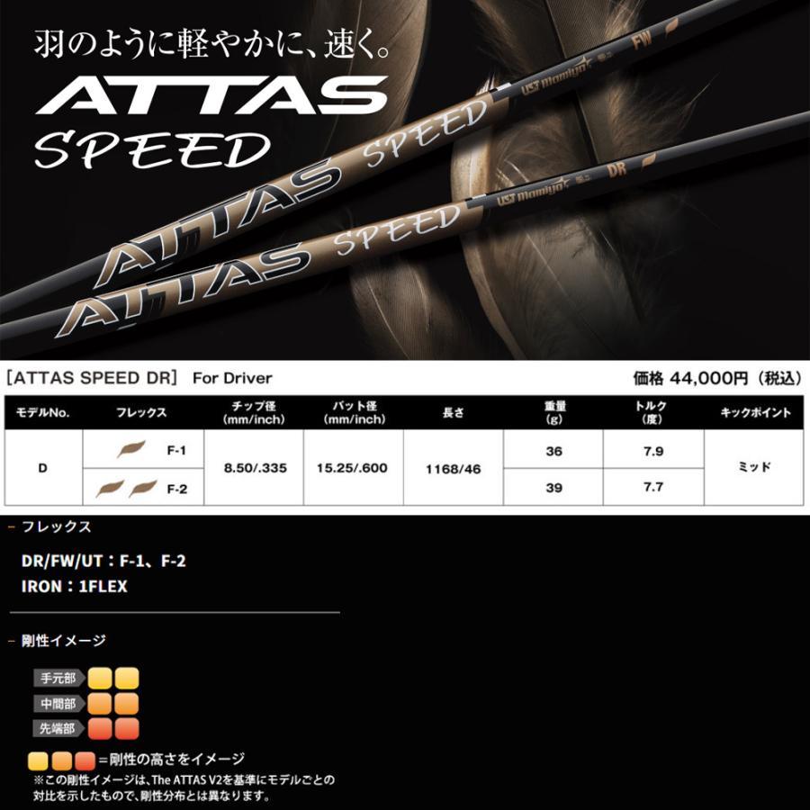 キャロウェイ用スリーブ付シャフト USTマミヤ ATTAS SPEED Driver