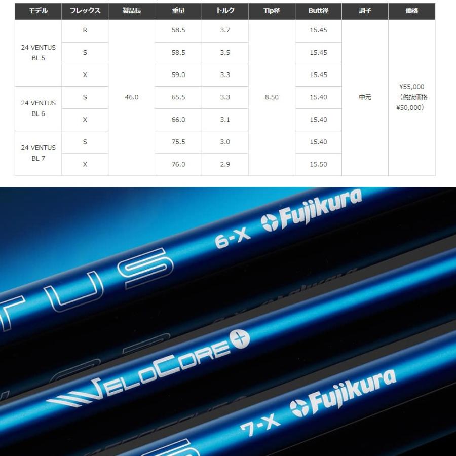 【クーポン発行中】コブラUS純正DSアダプト用スリーブ付シャフト フジクラ ベンタス ブルー 日本仕様 Fujikura VENTUS BLUE VELOCOREテクノロジー COBRA（コブラ） クーポン発行中 コブラDSアダプト用OEMスリーブ付