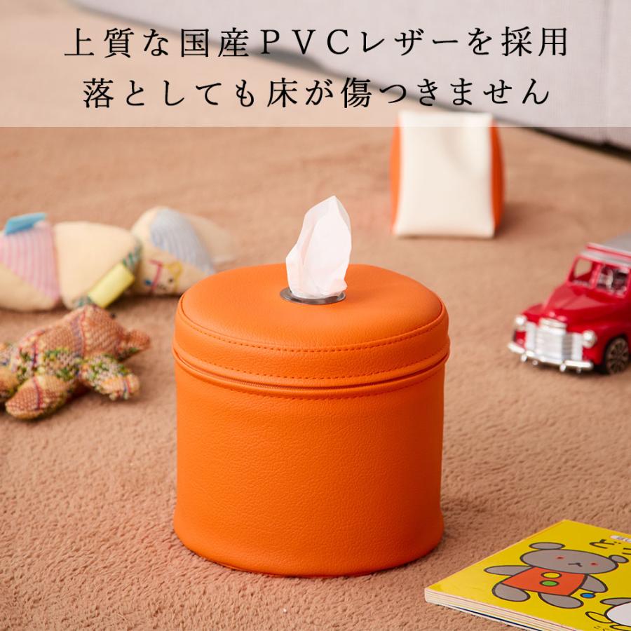 トイレットペーパー　カバー　ティッシュカバー　パンケーキ トイレットペーパーケース 「LEAP」 日本製 PVC レザー 抗菌