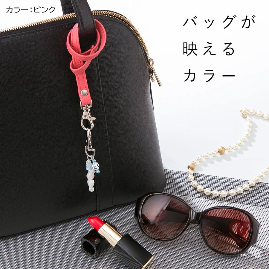 レザーミックストラップトップ PVC レザー ストラップ「mikke」日本製 抗菌 鍵 紛失 防止 キー