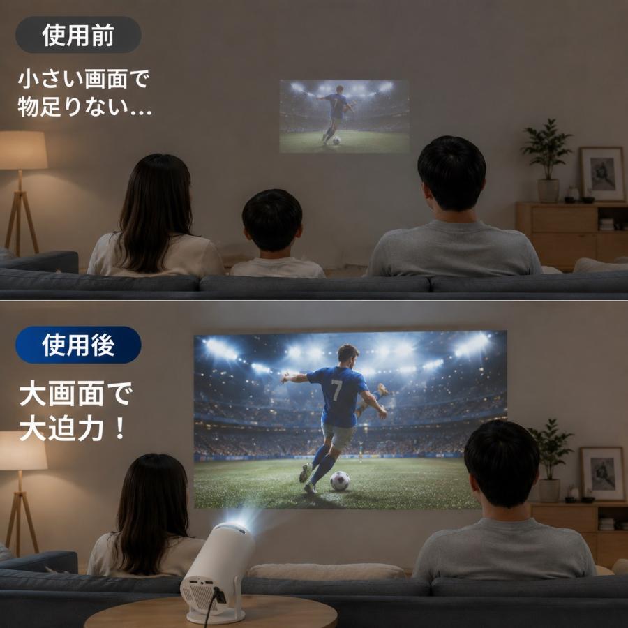 プロジェクター 小型 家庭用【天井投影対応】180°回転 Android TV搭載 Netflix・YouTube対応 スマホ接続 Wi-Fi 6 1080P対応 4K入力対応 無線接続 Type-C |  | 03