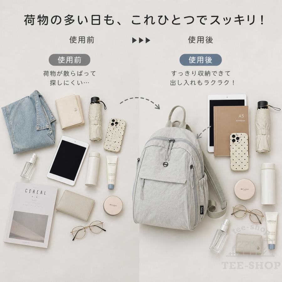 爆買 リュック レディース 軽量 小さめ 2WAY ショルダー バッグ ミニリュック ナイロン かわいい おしゃれ 大人 通勤 旅行 マザーズバッグ 斜めがけ |  | 04