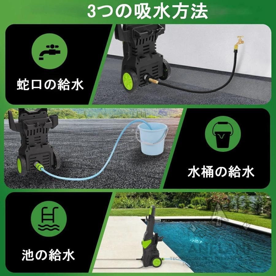 高圧洗浄機 19MPa 1800W 東西日本兼用 高圧ホース20m 自吸両用 二重