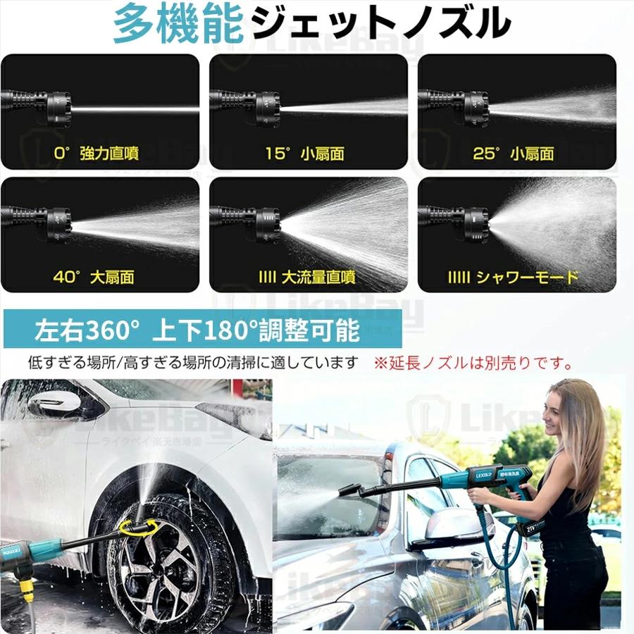 高圧洗浄機 コードレス 充電式 家庭用 水道直結 8MPa吐出圧力 10L/min