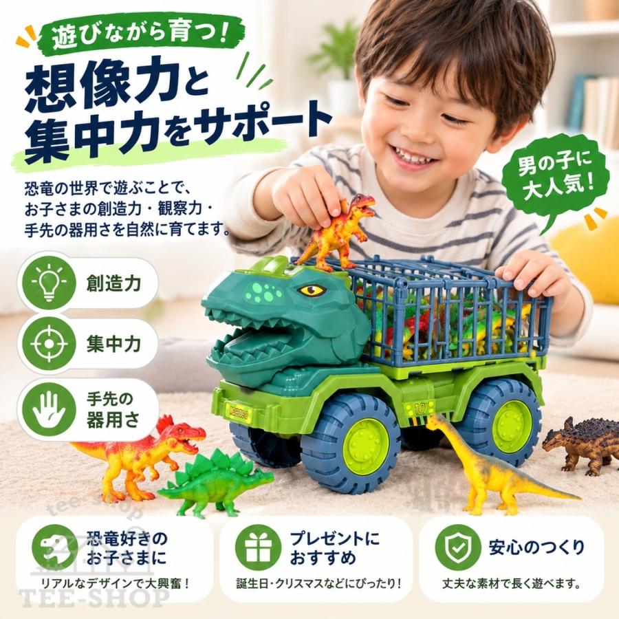 恐竜 車 おもちゃ トラック セット 知育玩具 小学生 男の子 プレゼント ギフト プルバックカー 誕生日 贈り物 進学祝い ティラノサウルス 知育おもちゃ 子供用 |  | 05