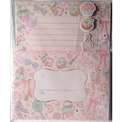 たけいみき 手紙セット レターセット フェミニンコスメ 可愛い 封筒