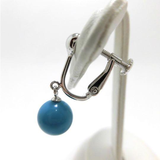 Ｋ14WGターコイズイヤリング　トルコ石　アクセサリー　ジュエリー　G2595_1