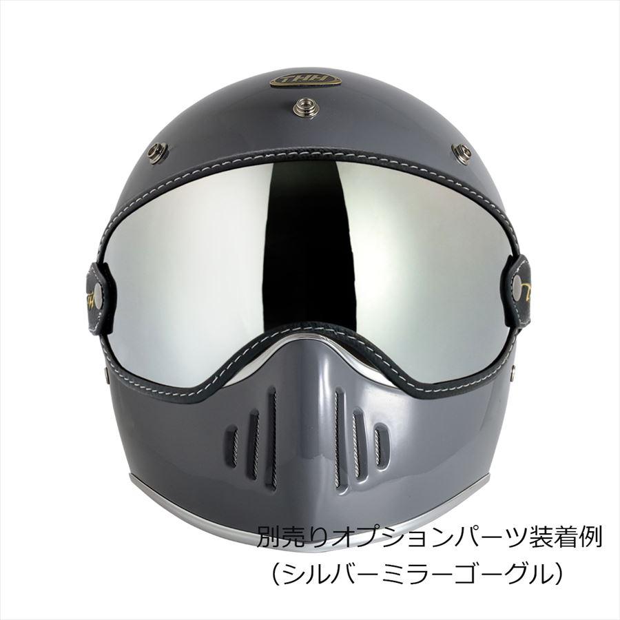THH 最新モデルTHH TT-03 グレー レトロ フルフェイス ヘルメット