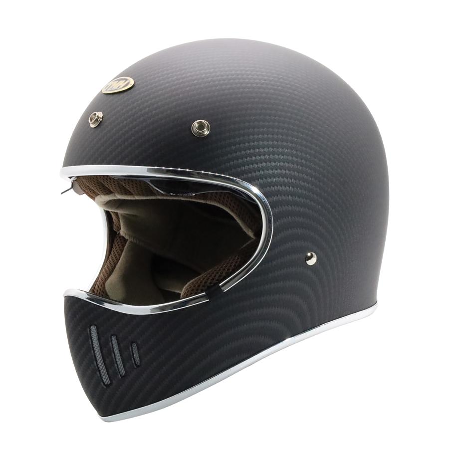 THH ヘルメット　TT-03　ブラックカーボン　試着のみ 最新モデルTHH TT-03 ブラックカーボン レトロ フルフェイス
