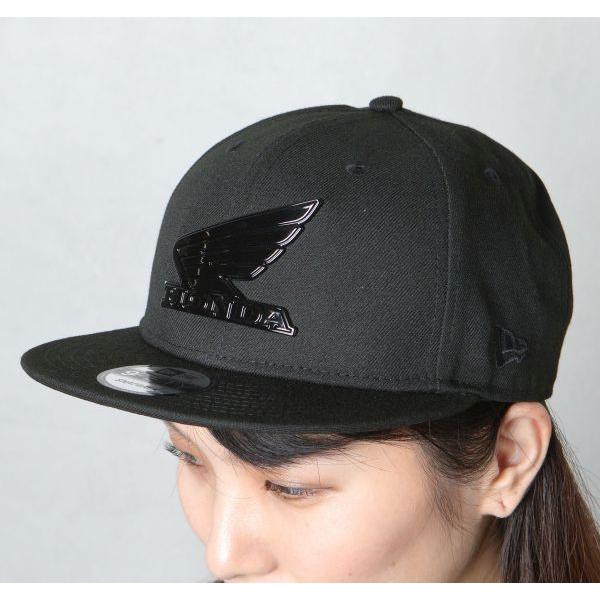 送料無料 Honda ホンダ   9FIFTY NEWERA×ホンダ コラボ　ブラックメタルキャップ　Black Metal Cap 0SYEH-28R｜teito-shopping｜03