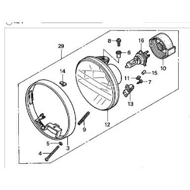 ホンダ HONDA ヘツドライトASSY. スタンレー 12V 60/55W 33100-MAZ-003