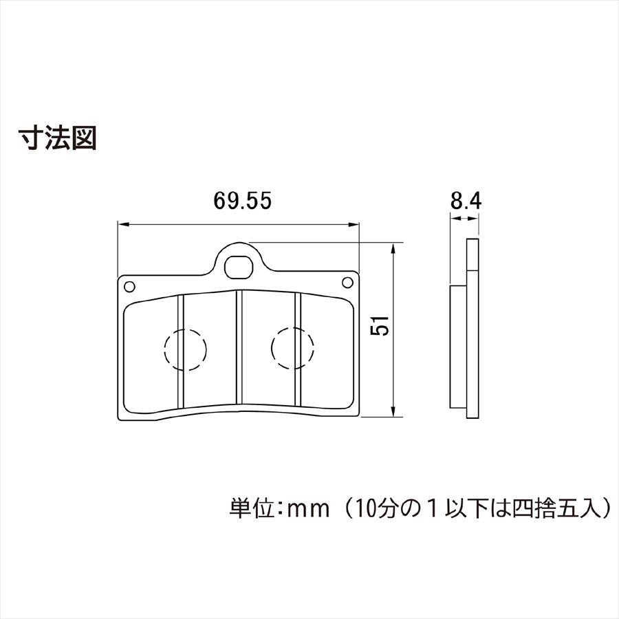 箱 ネコポス DAYTONA デイトナ 4909449680711 67465 赤パッド セミメタル