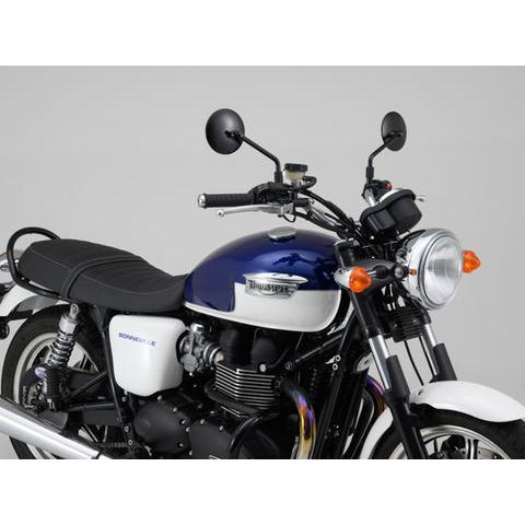 DAYTONA デイトナ 98795 ハイビジミラー ROUND M10 ブラック/ロー : 八