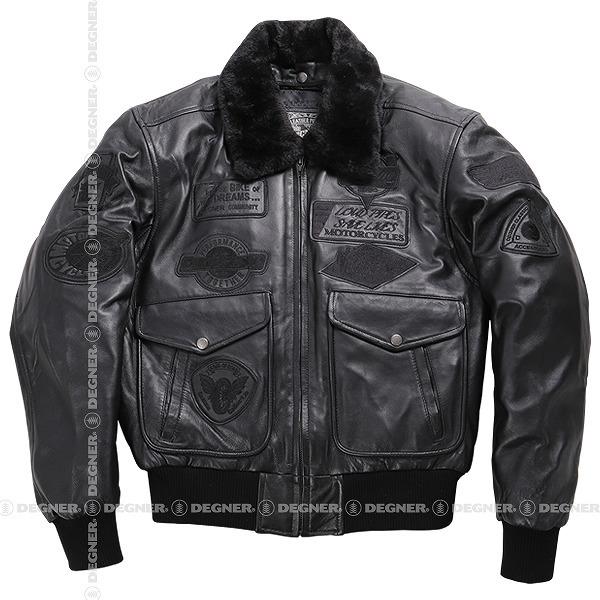 デグナー DEGNER 16WJ-10C ヴィンテージフライトレザージャケット　ブラック　M, L, XL, 2XL