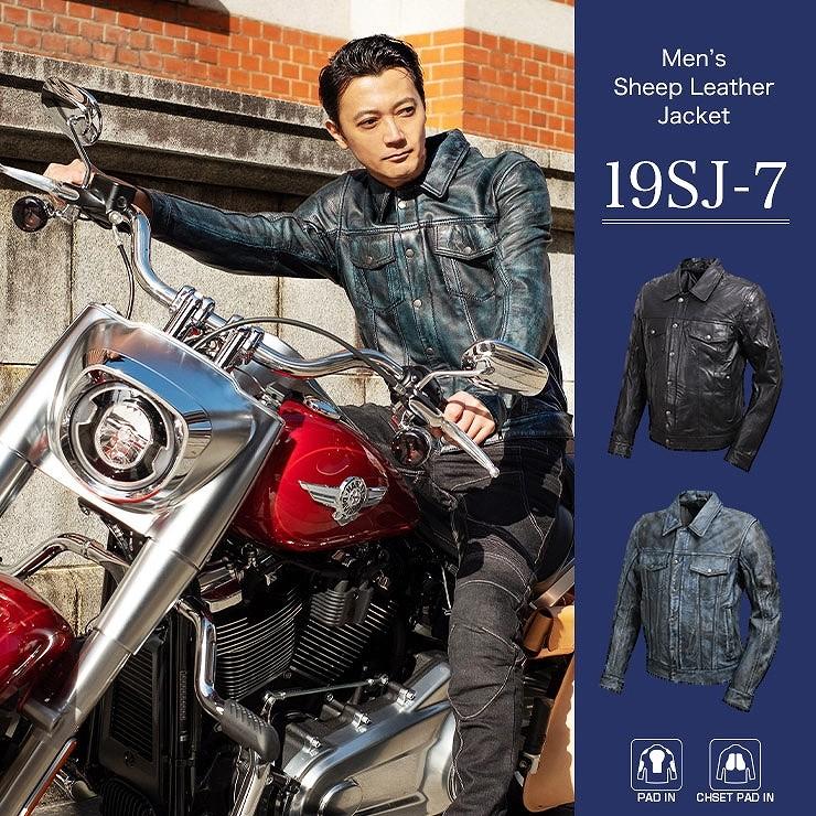 DEGNER デグナー 19SJ-7 レザージャケット ネイビー WEB正規代理店 