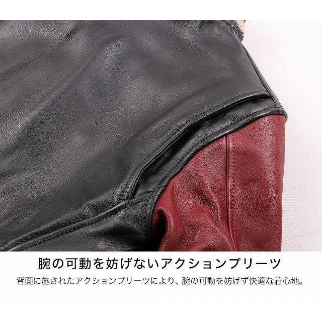 DEGNER デグナー 19WJ-17 レザージャケット ブラック/レッド M L XL  