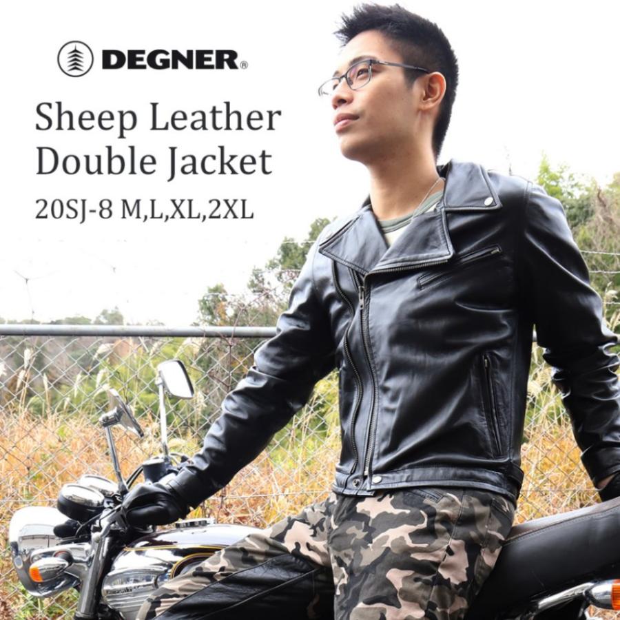 DEGNER デグナー 20SJ-8 シープレザージャケット ブラック : 八百万堂 