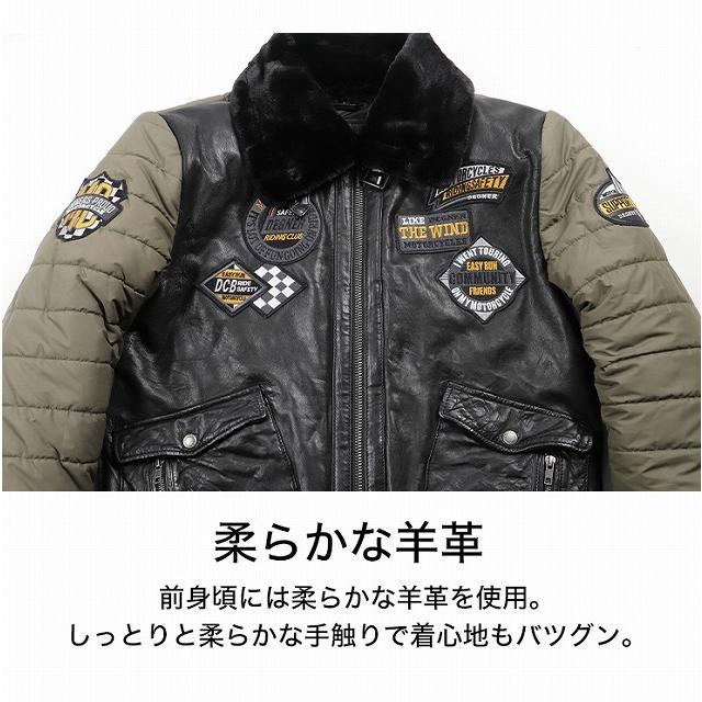 デグナー DEGNER 20WJ-5 アビエータージャケット ブラック/カーキ M, L 