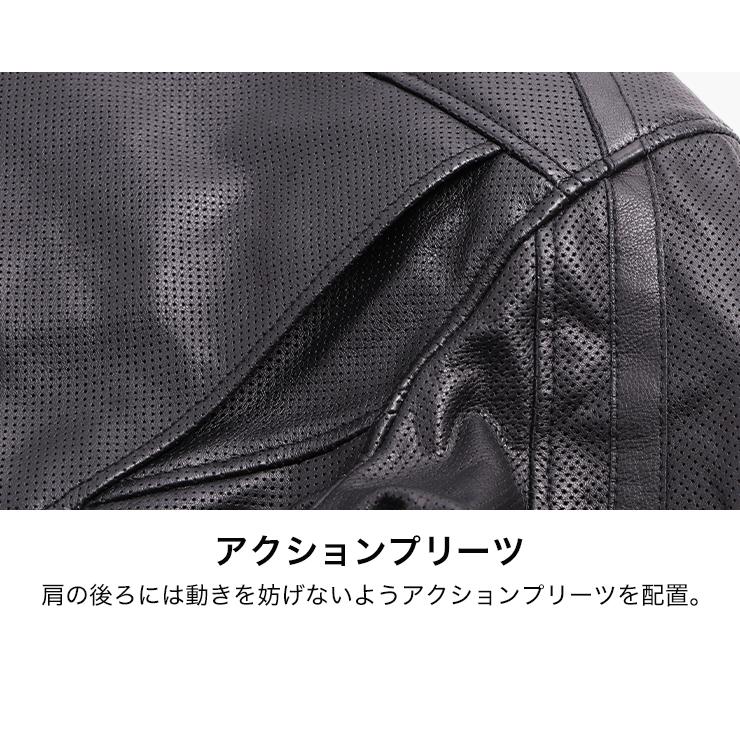 デグナー DEGNER  21SJ-8 メッシュレザージャケット　ブラック｜teito-shopping｜08