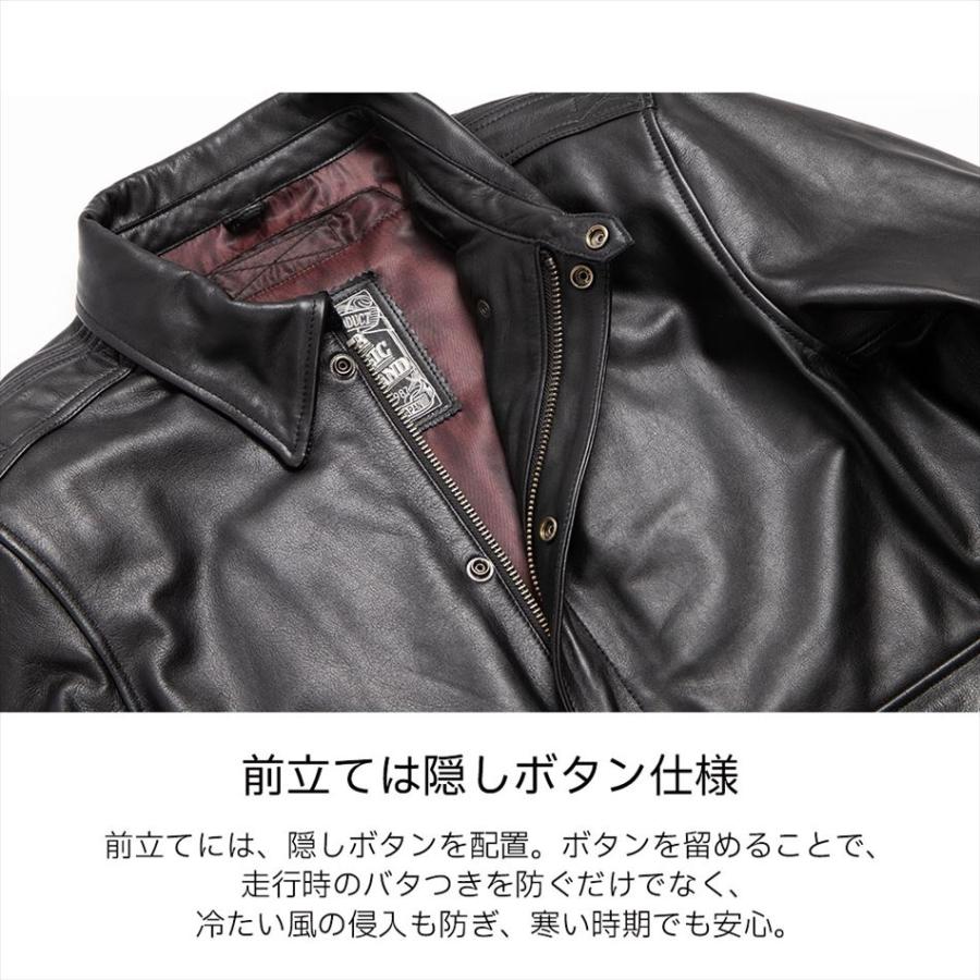 デグナー DEGNER  23WJ-7 レザーA-2ジャケット　ブラック｜teito-shopping｜06