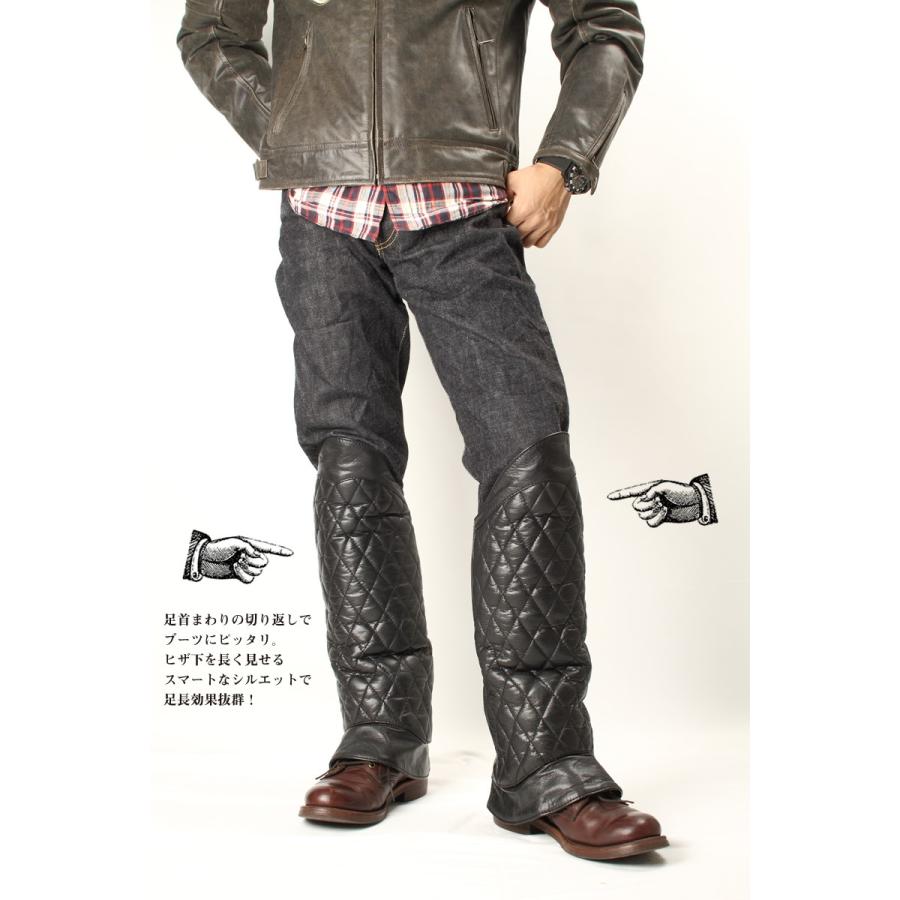 DEGNER デグナー ブーツチャップス BK DBC-08 山羊革レザー DEGNER デグナー ブーツチャップス BK DBC-08 山羊革レザー