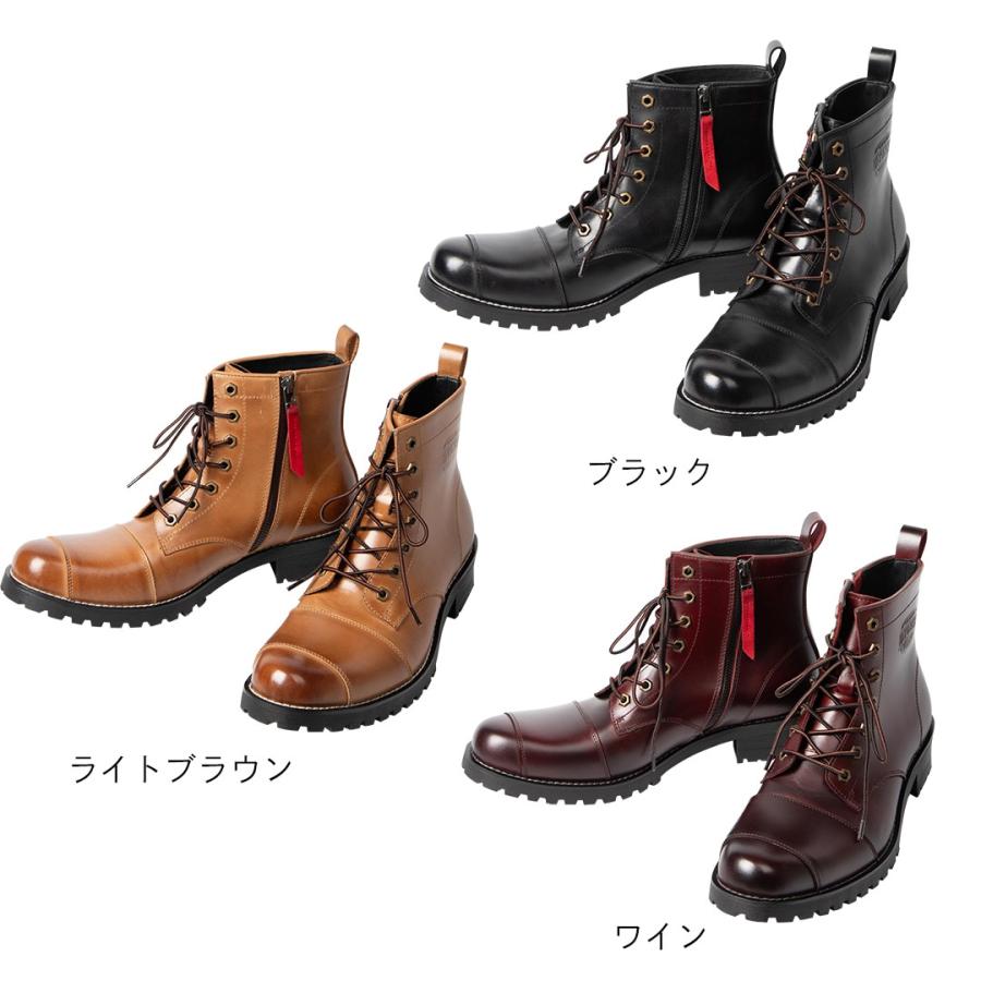 デグナー DEGNER HS-B6A シフトガード付レザーZIPブーツ 25.0-27.5cm