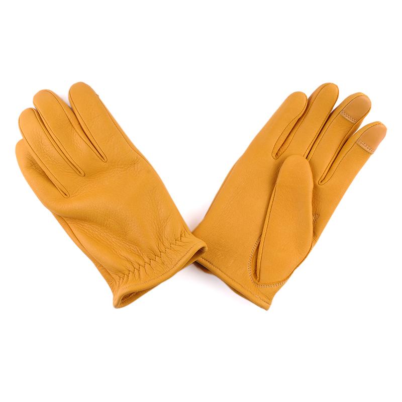 DIN MARKET  4589975582194 GMG-07 DEER SKIN GLOVE 遊撃手商品目録  ゴールド XL大きさ バイクウェア-バイク