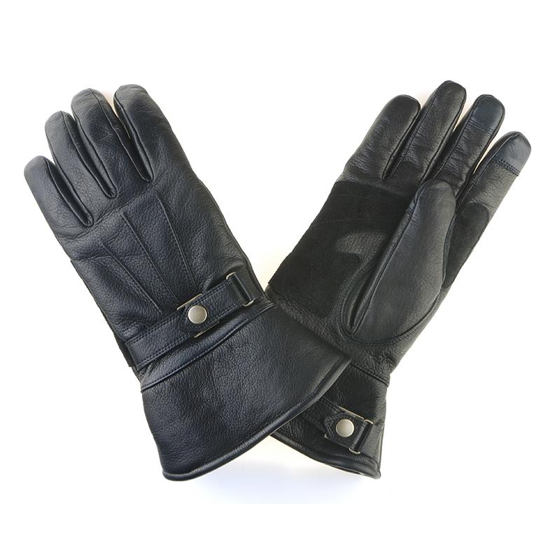 DIN MARKET  4589975581524 レザーグローブ　手袋　バイクGMG Gauntlet SEMI LONG ブラック Lサイズ