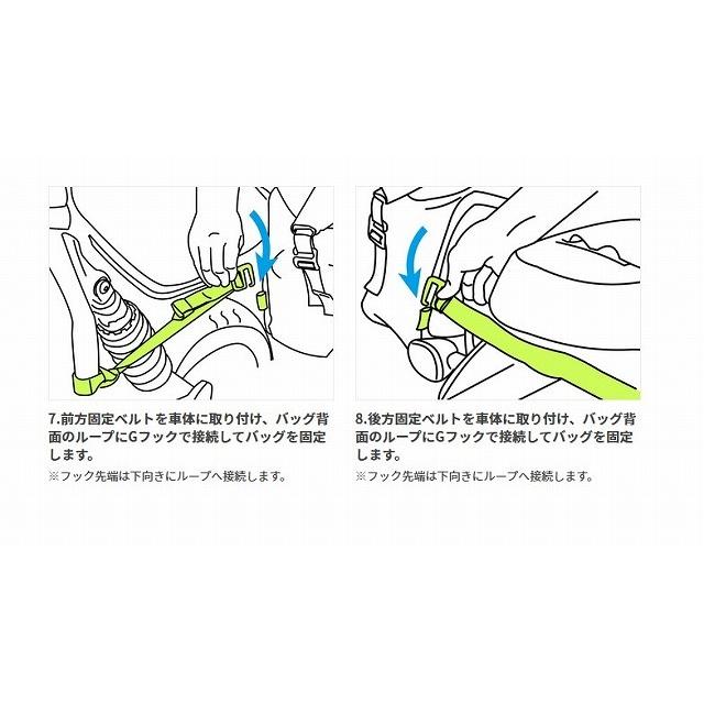 納期未定　ドッペルギャンガー  4589946142266 ターポリンシングルサイドバッグ DBT508-BK バイク用防水バッグ 容量14L 装着用ベルト・脱落｜teito-shopping｜14