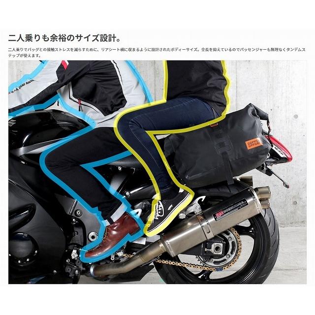 納期未定　ドッペルギャンガー  4589946142266 ターポリンシングルサイドバッグ DBT508-BK バイク用防水バッグ 容量14L 装着用ベルト・脱落｜teito-shopping｜10