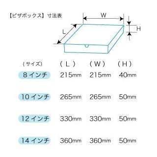 業務用 ピザ箱 白無地 プレーン 10インチ ピザボックス 100枚入 パッケージ 宅配 デリバリー テイクアウト 紙容器 使い捨て｜teito-shopping｜04