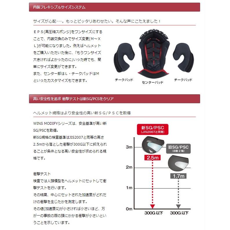WINS ウインズジャパン MODIFY GT Stripe ヘルメット ホワイト