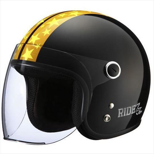 ヘルメット RIDEZ ライズ 4527625093157 RIDEZ Jr STAR PEARL BLACK 53-54cm