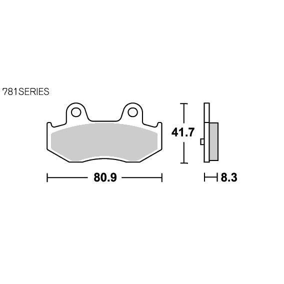 ネコポス 4990852073535  777-0781000 SBSブレーキパッド　781 シリーズ　HF ストリート　フロント/リヤ用  KITAC｜teito-shopping｜02