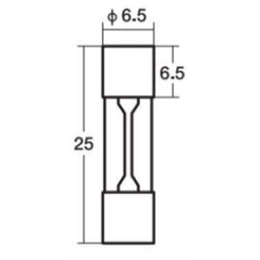 スタンレー 4907894120332 SAF-2520 20A25mm ガラス管ヒューズ 10個