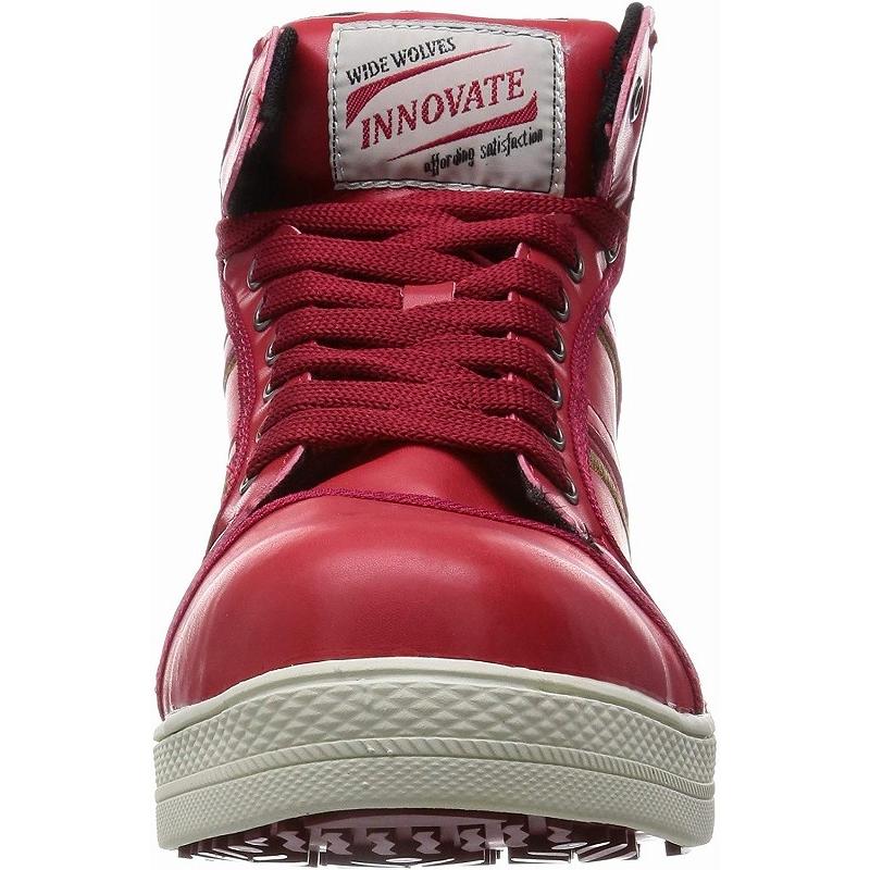 おたふく手袋 ワイドウルブズ イノベート ハイカット スニーカー レッド系 赤 鉄製先芯 耐油底 滑り止め 防滑底 Wide Wolves Inno Ot Ww 355h Si 八百万堂 通販 Yahoo ショッピング
