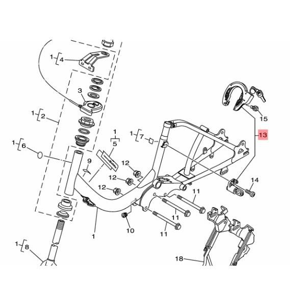 ワイズギア ヤマハ YAMAHA X92-27180-20 ロツクアセンブリ 電動自転車