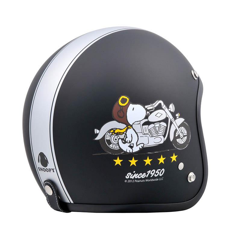 AXS アークス   4560116094202 SNOOPY スヌーピー ジェットヘルメット  SNJ-20  バイカー/マットブラック・シ｜teito-shopping｜08