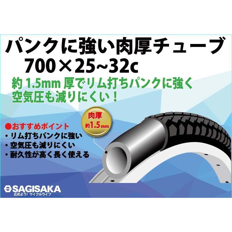 サギサカ 700c肉厚チューブ 仏式 フレンチ バルブ長さ48mm 自転車 耐久性 サイズ700x25 32c Sgi 八百万堂 通販 Yahoo ショッピング