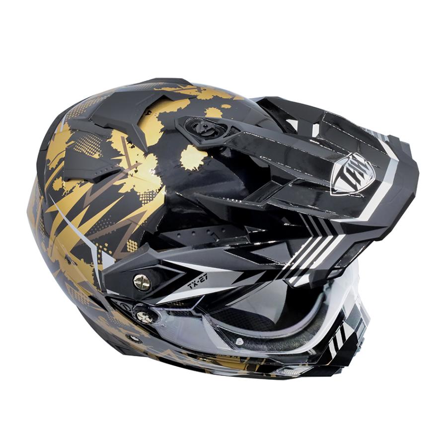 期間限定価格　THH インナーサンバイザー採用 オフロードヘルメット TX-27 バイオーム　ケイブブラック｜teito-shopping｜05