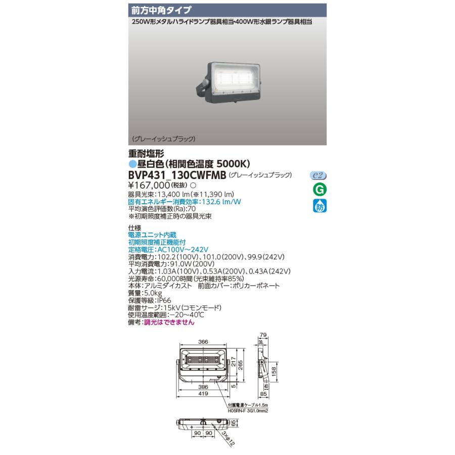 TOSHIBA（東芝） フィリップス BVP431_130CWFMB (BVP431130CWFMB