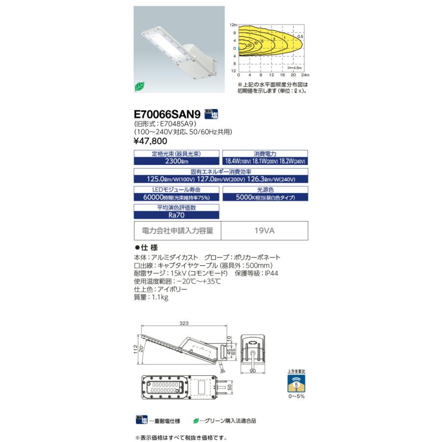 送料無料 岩崎電気 E70066SAN9 (E70066SAN9) (レディオック ストリート) 20VA｜tekarimasenka｜02